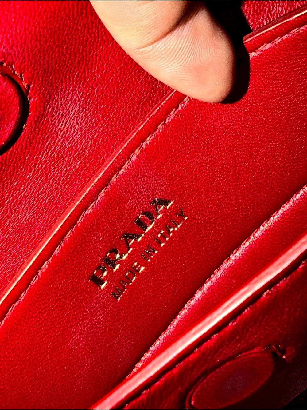 Prada Saffiano Double Bag Tote Black & Red - Picture 5 of 8